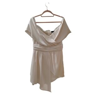 NWT Lulu's White Off Shoulder Dress XL Bridal Shower Rehearsal